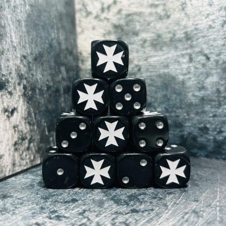 Black Templar 16mm Dice Set
