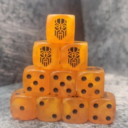 Orange Squat 16mm Dice Set